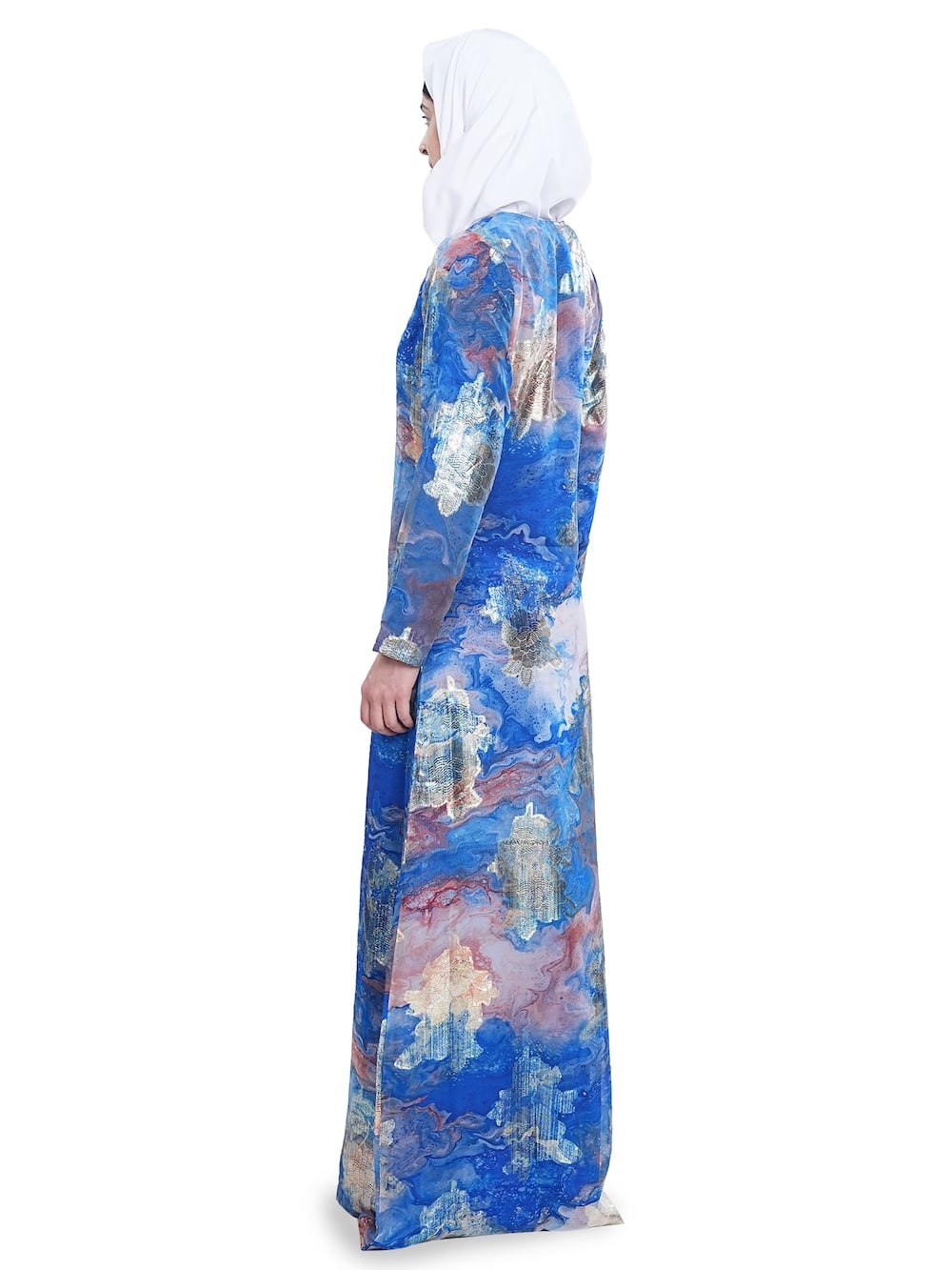 Printed Lurex Georgette Dual Layer Abaya AYG-056
