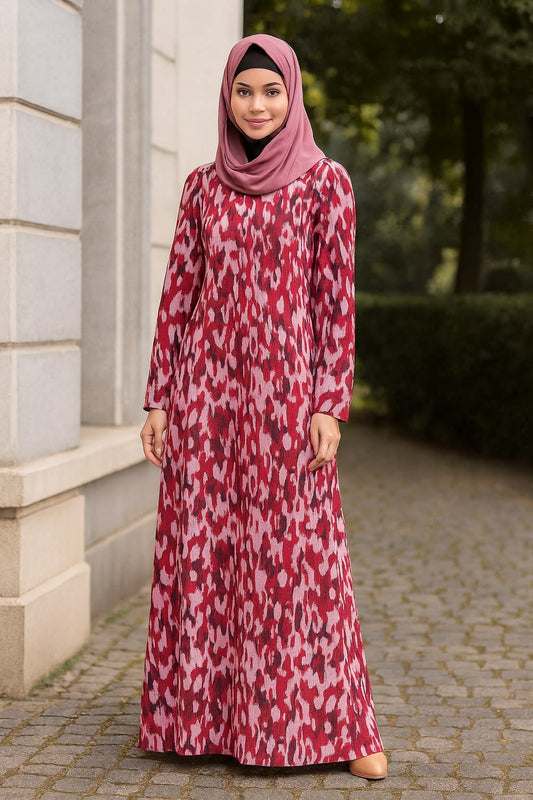 Printed Georgette Dual Layer Abaya AYG-057
