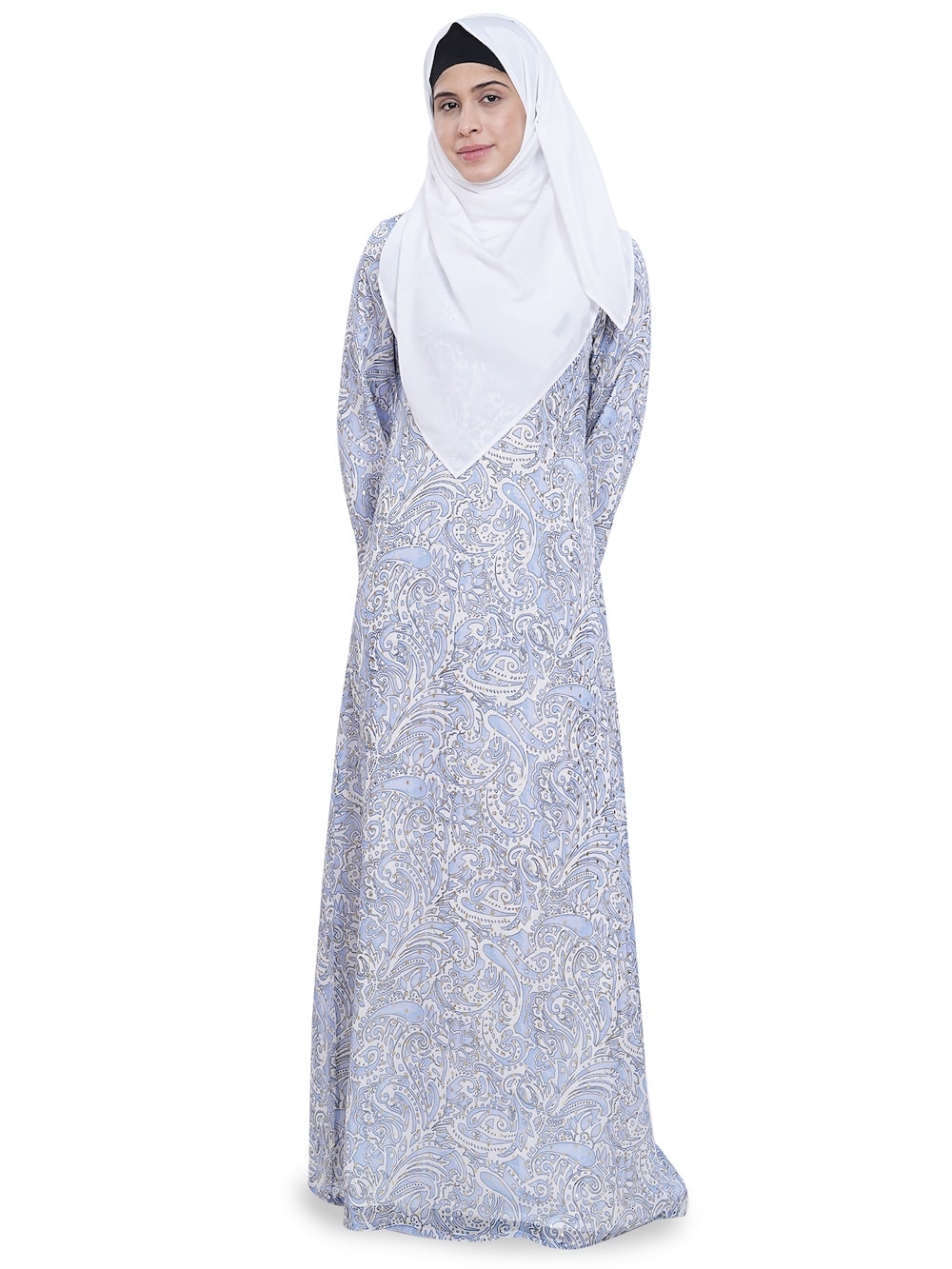 Printed Georgette Dual Layer Abaya AYG-058
