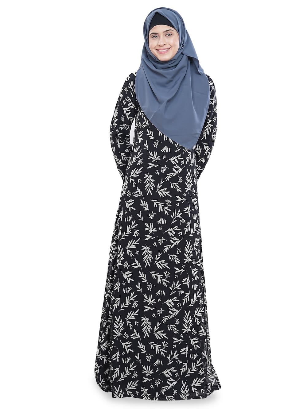 Printed Georgette Dual Layer Abaya AYG-059