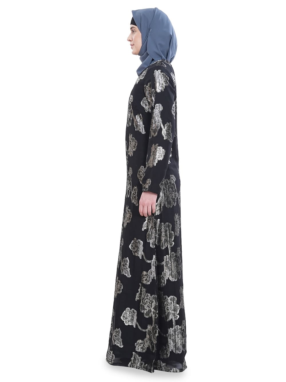 Printed Lurex Georgette Dual Layer Abaya AYG-061