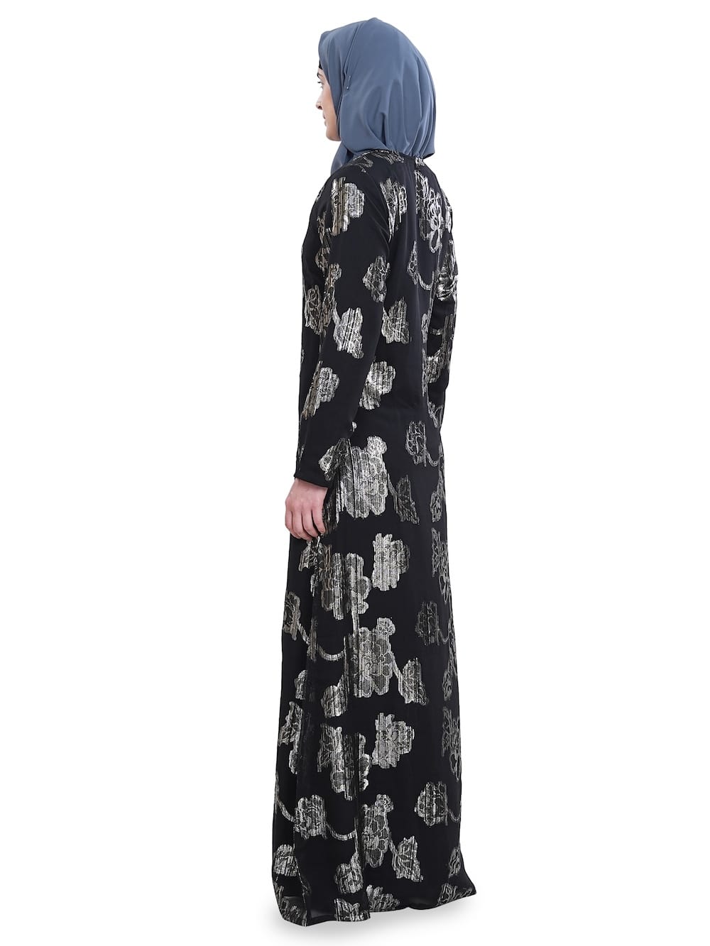 Printed Lurex Georgette Dual Layer Abaya AYG-061