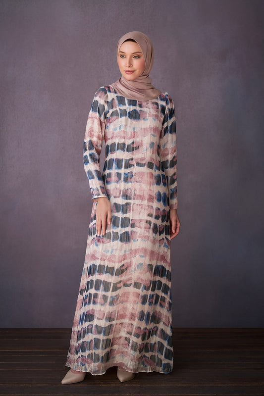 Printed Lurex Georgette Dual Layer Abaya AYG-062