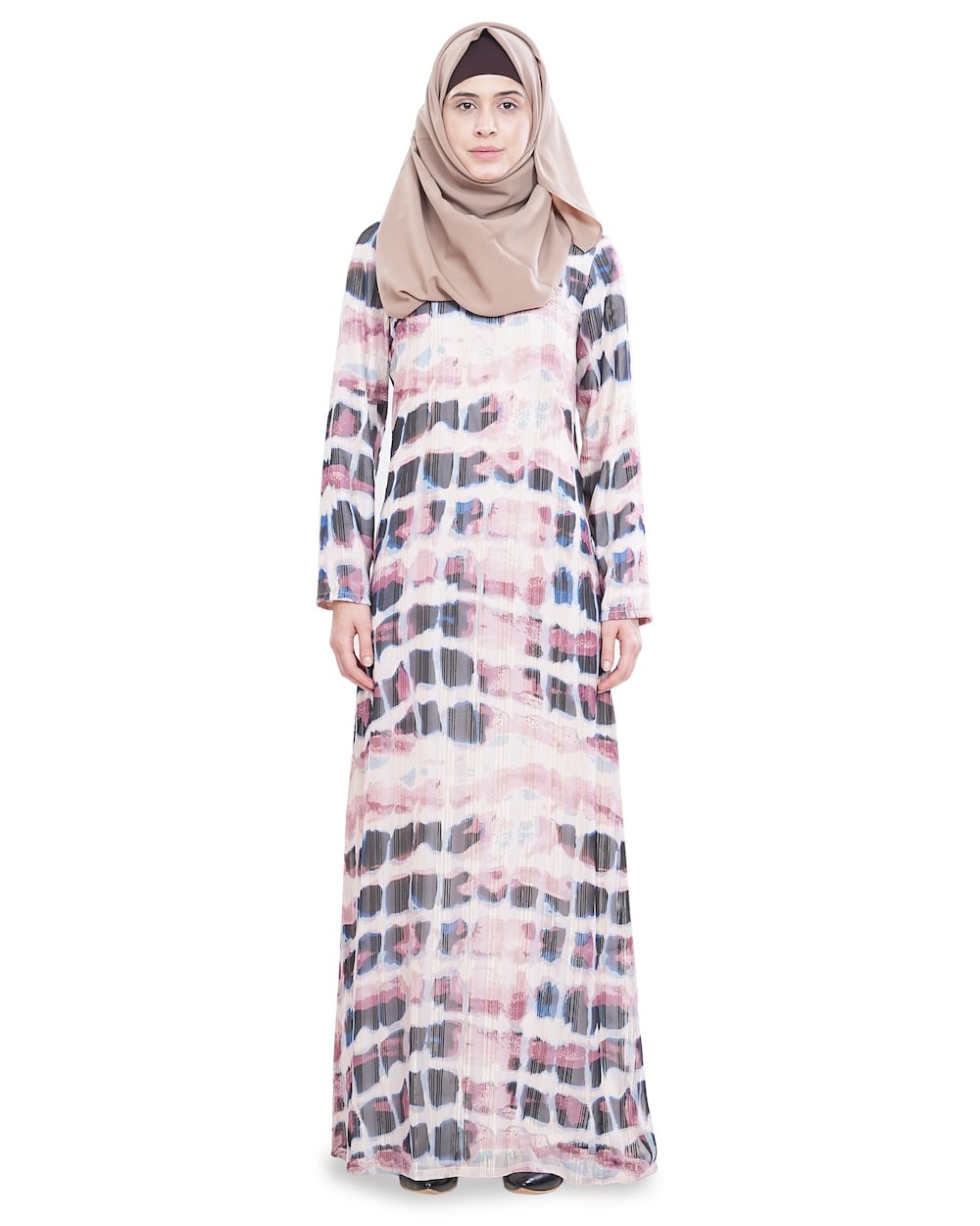 Printed Lurex Georgette Dual Layer Abaya AYG-062