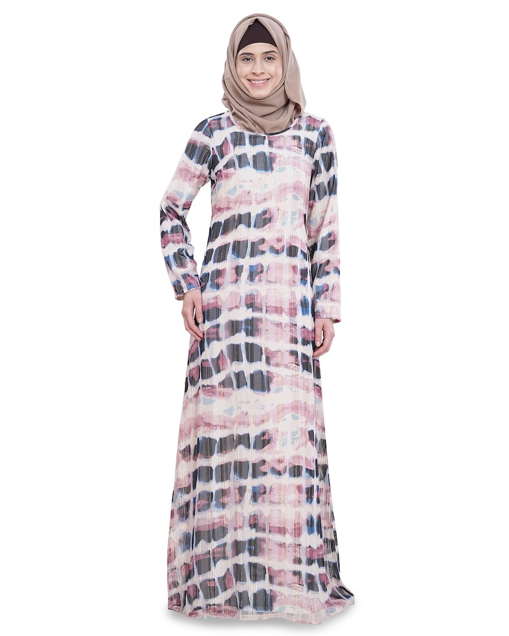 Printed Lurex Georgette Dual Layer Abaya AYG-062