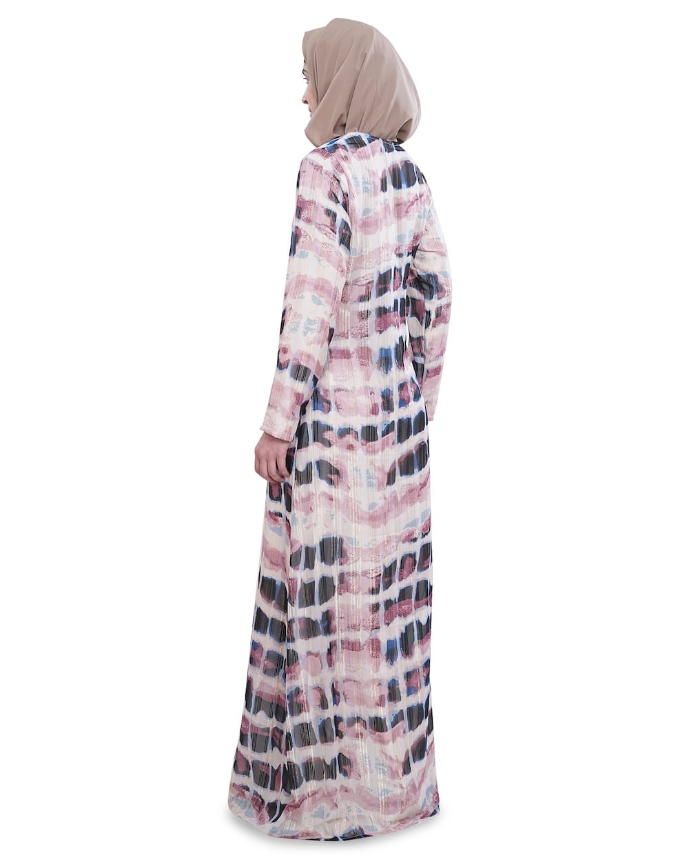 Printed Lurex Georgette Dual Layer Abaya AYG-062