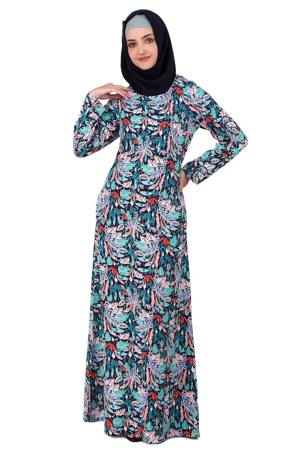 Printed Crepe Abaya AYP-409