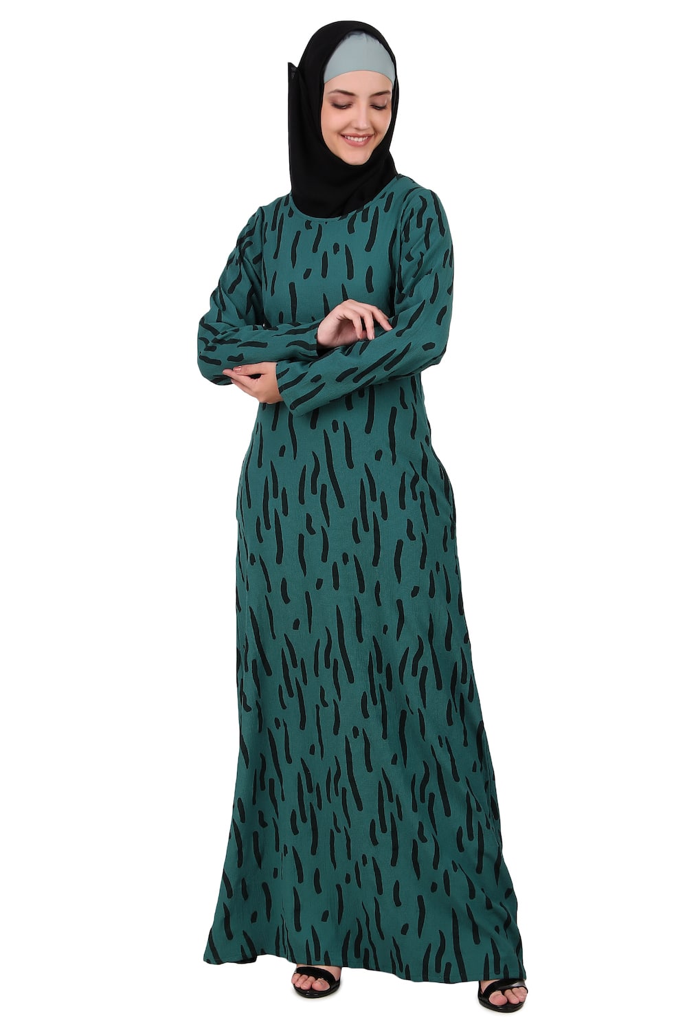 Printed Crepe Abaya AYP-411