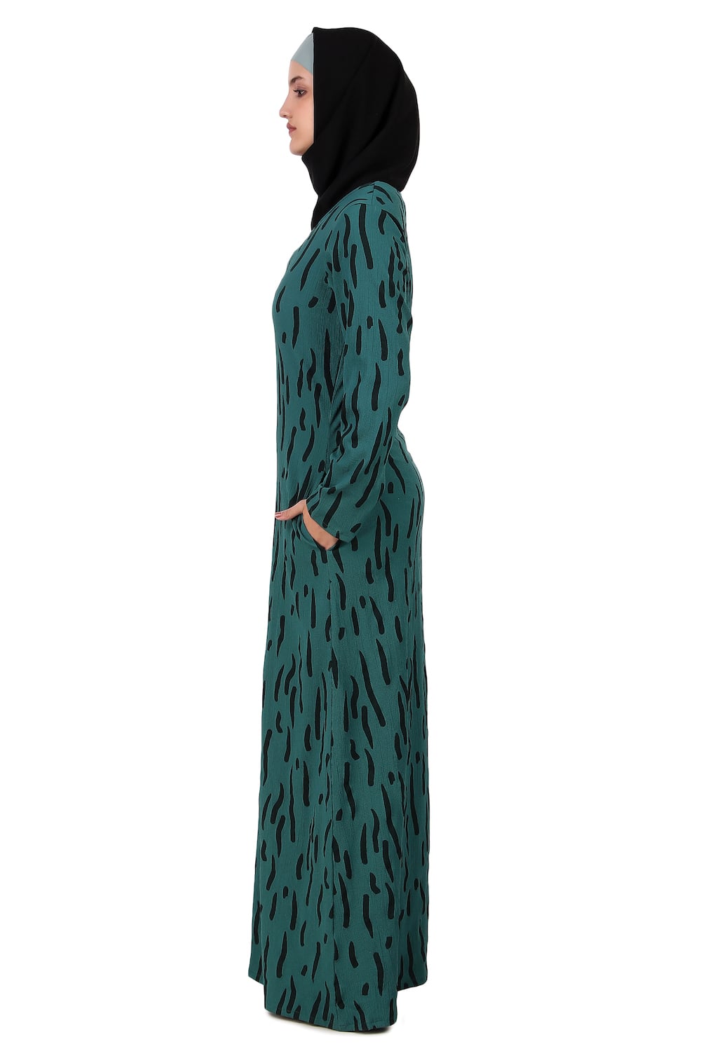 Printed Crepe Abaya AYP-411