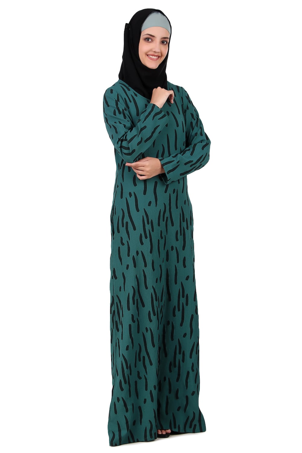 Printed Crepe Abaya AYP-411
