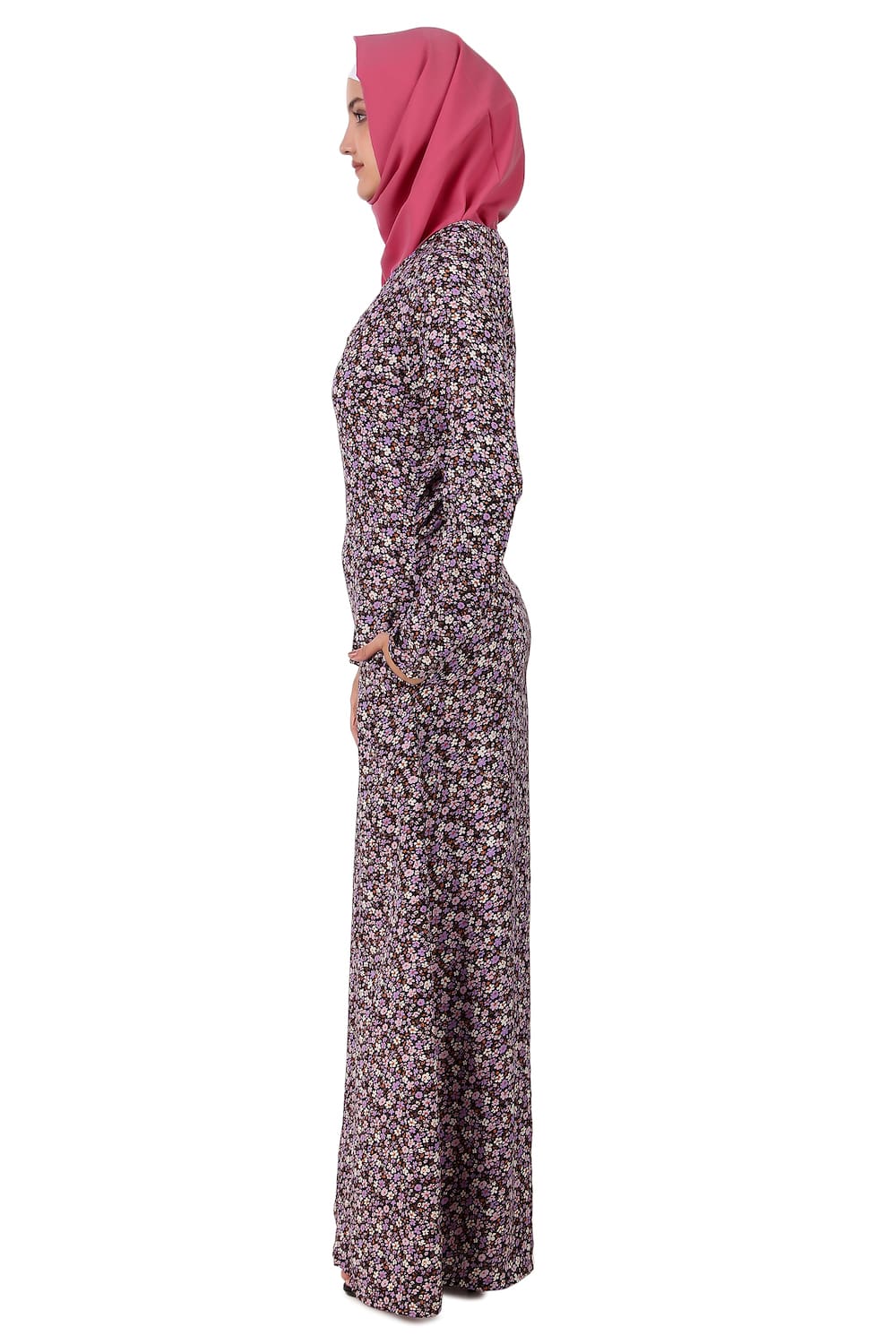 Printed Crepe Abaya AYP-412