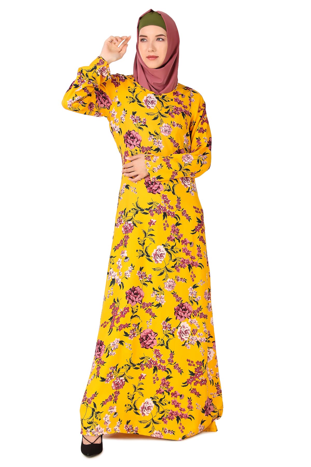 Printed Crepe Abaya AYP-423