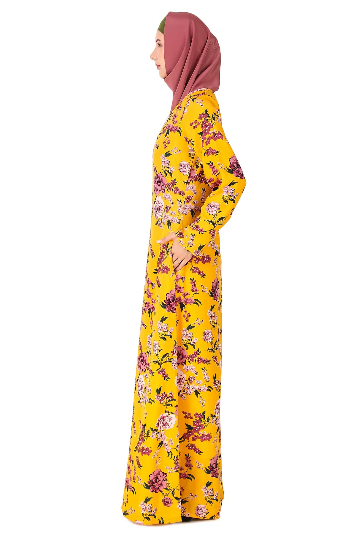Printed Crepe Abaya AYP-423