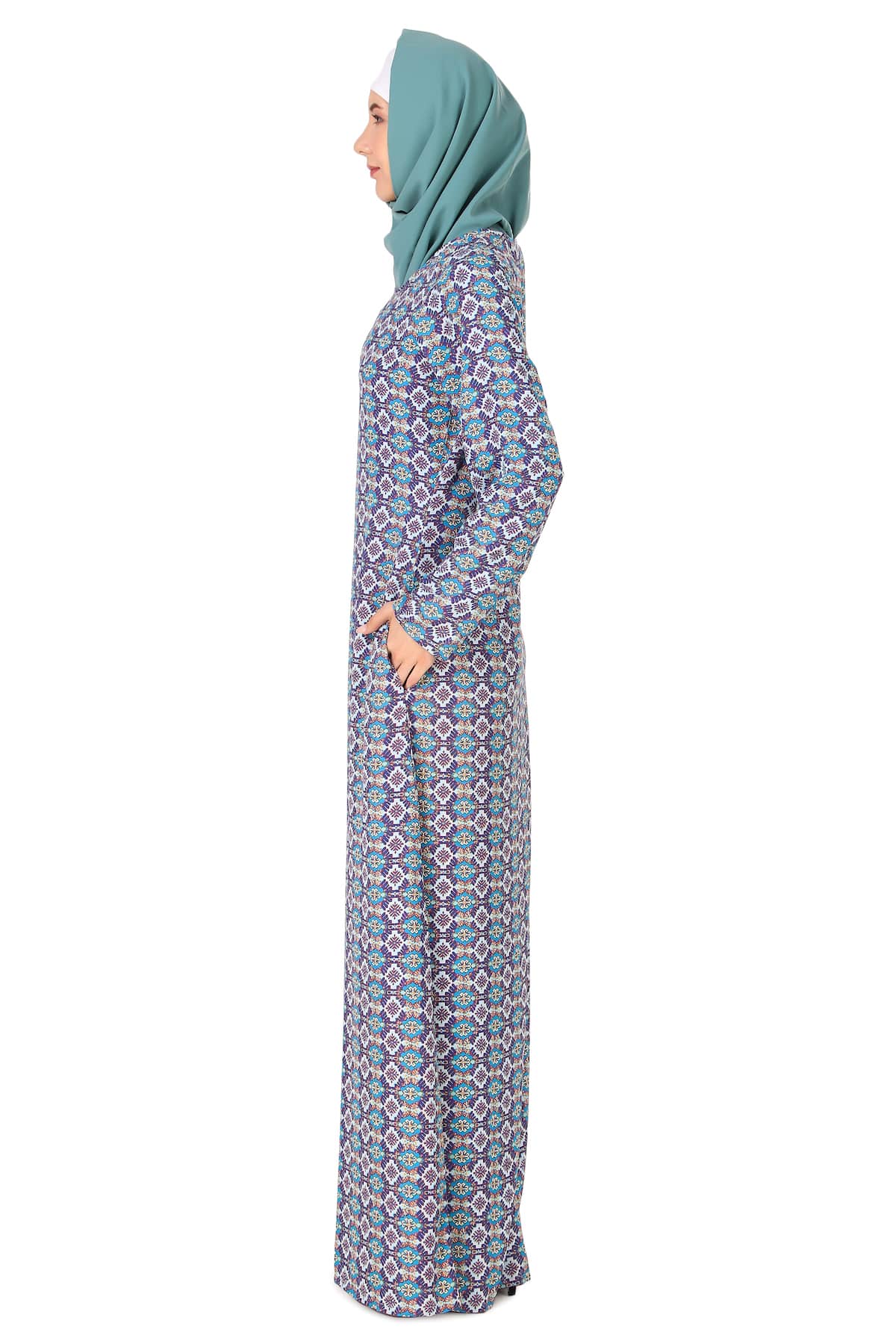 Printed Crepe Abaya AYP-428