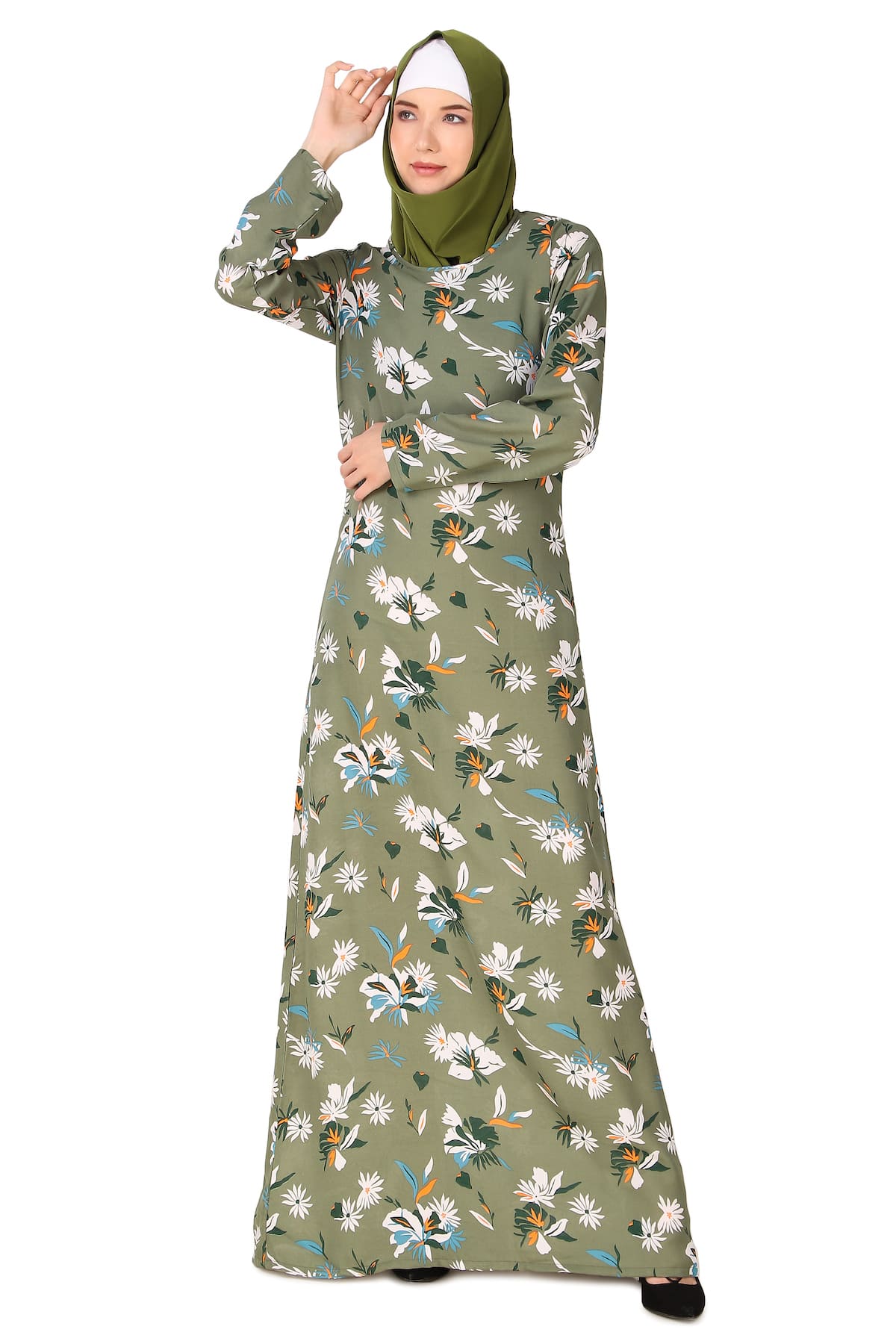 Printed Crepe Abaya AYP-433
