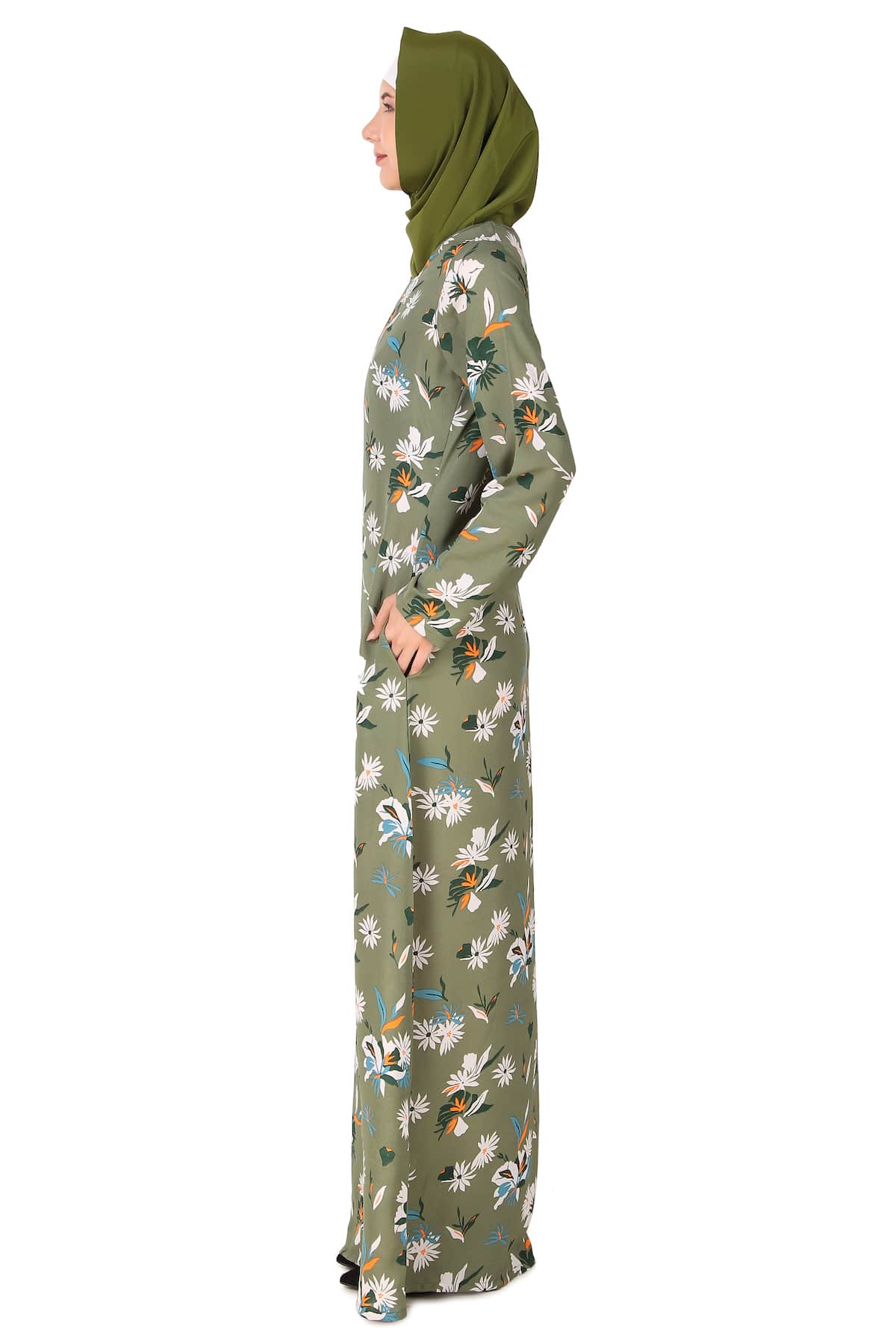 Printed Crepe Abaya AYP-433