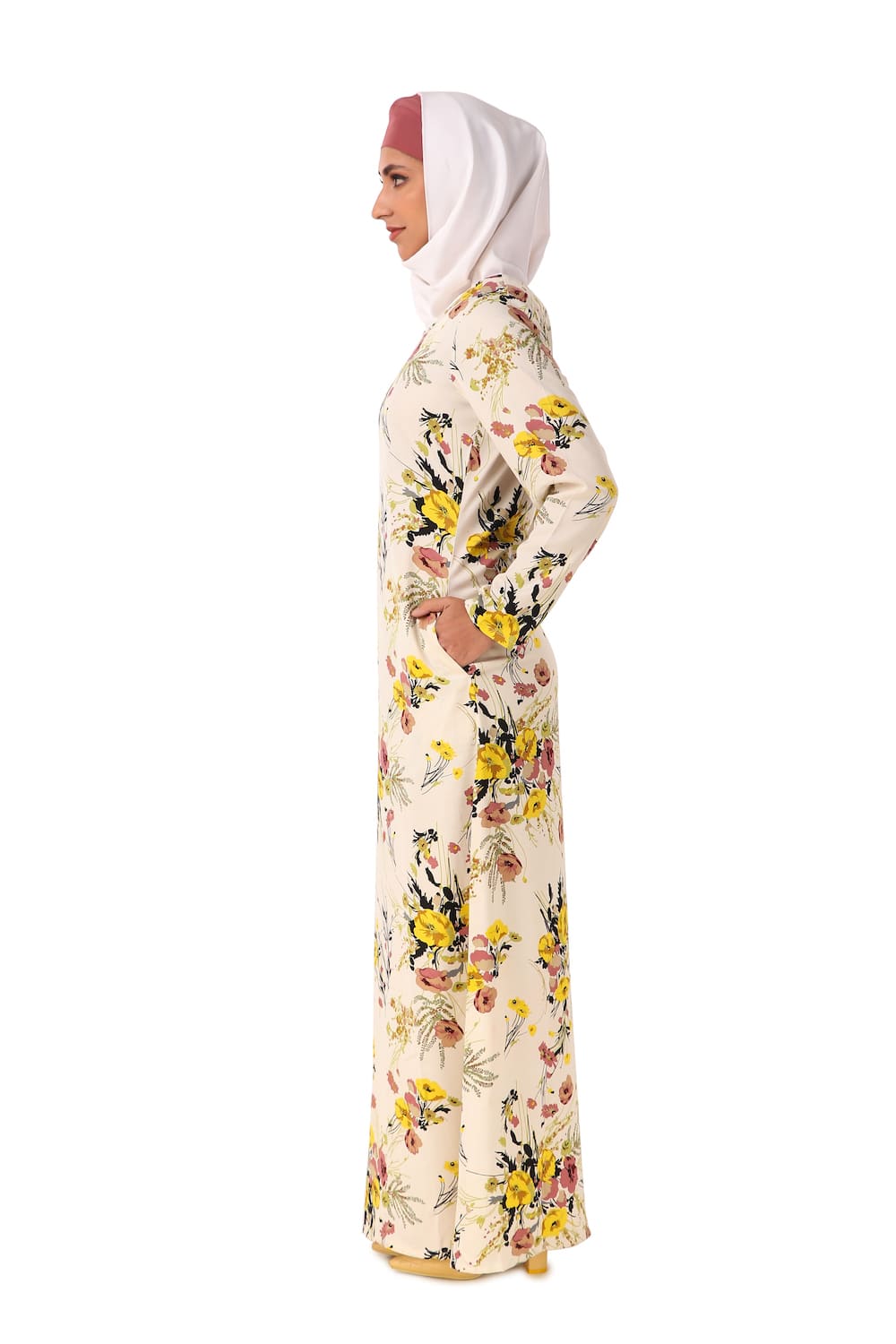 Printed Crepe Abaya AYP-437