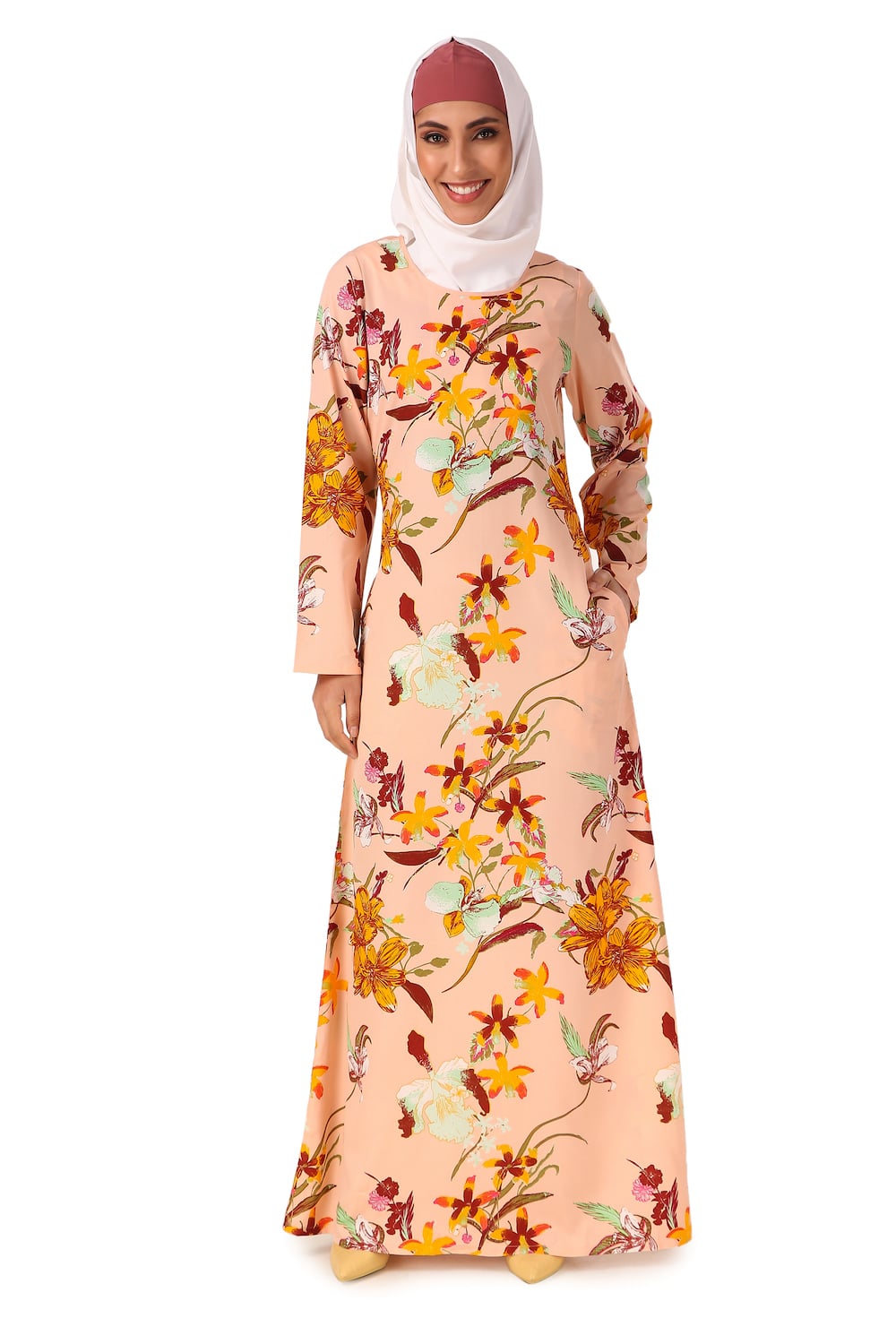 Printed Crepe Abaya AYP-438