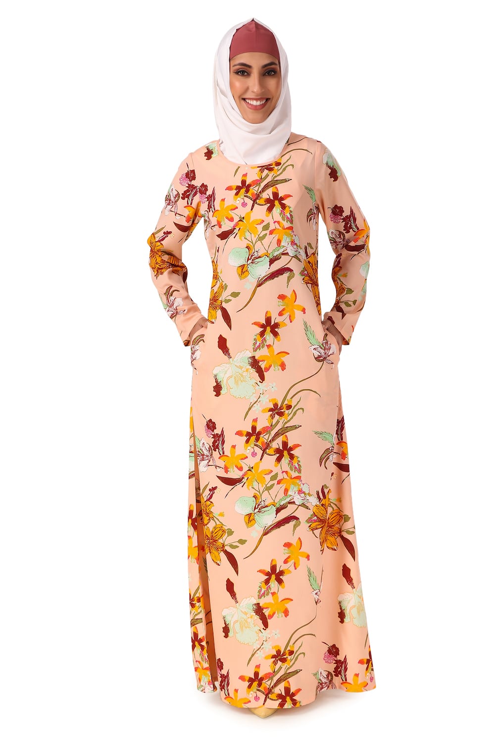 Printed Crepe Abaya AYP-438