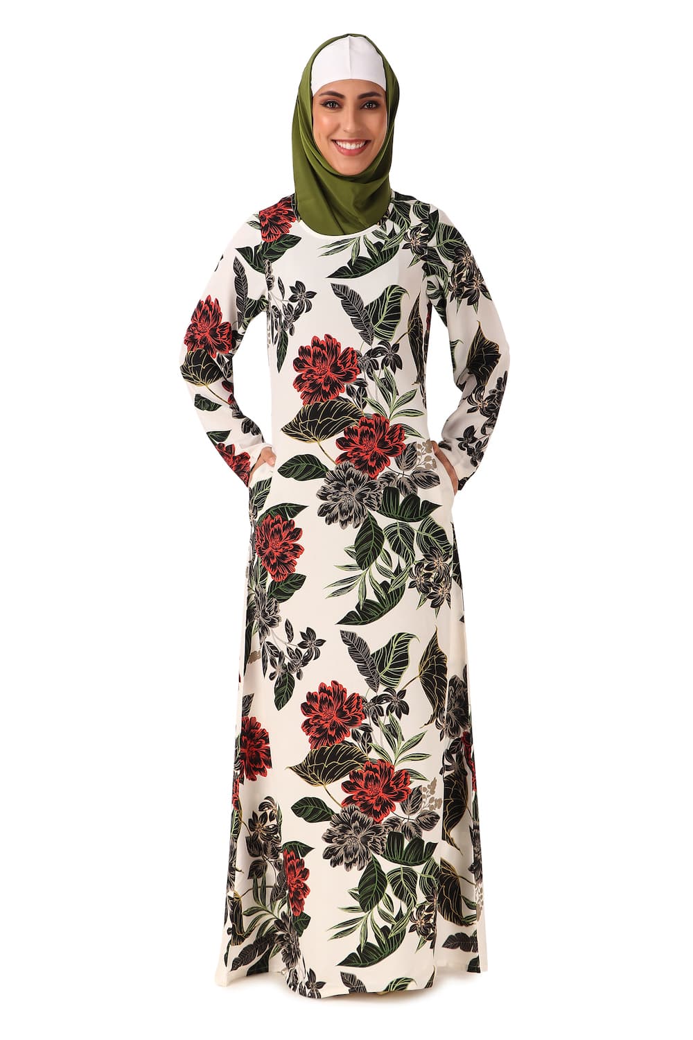 Printed Crepe Abaya AYP-439