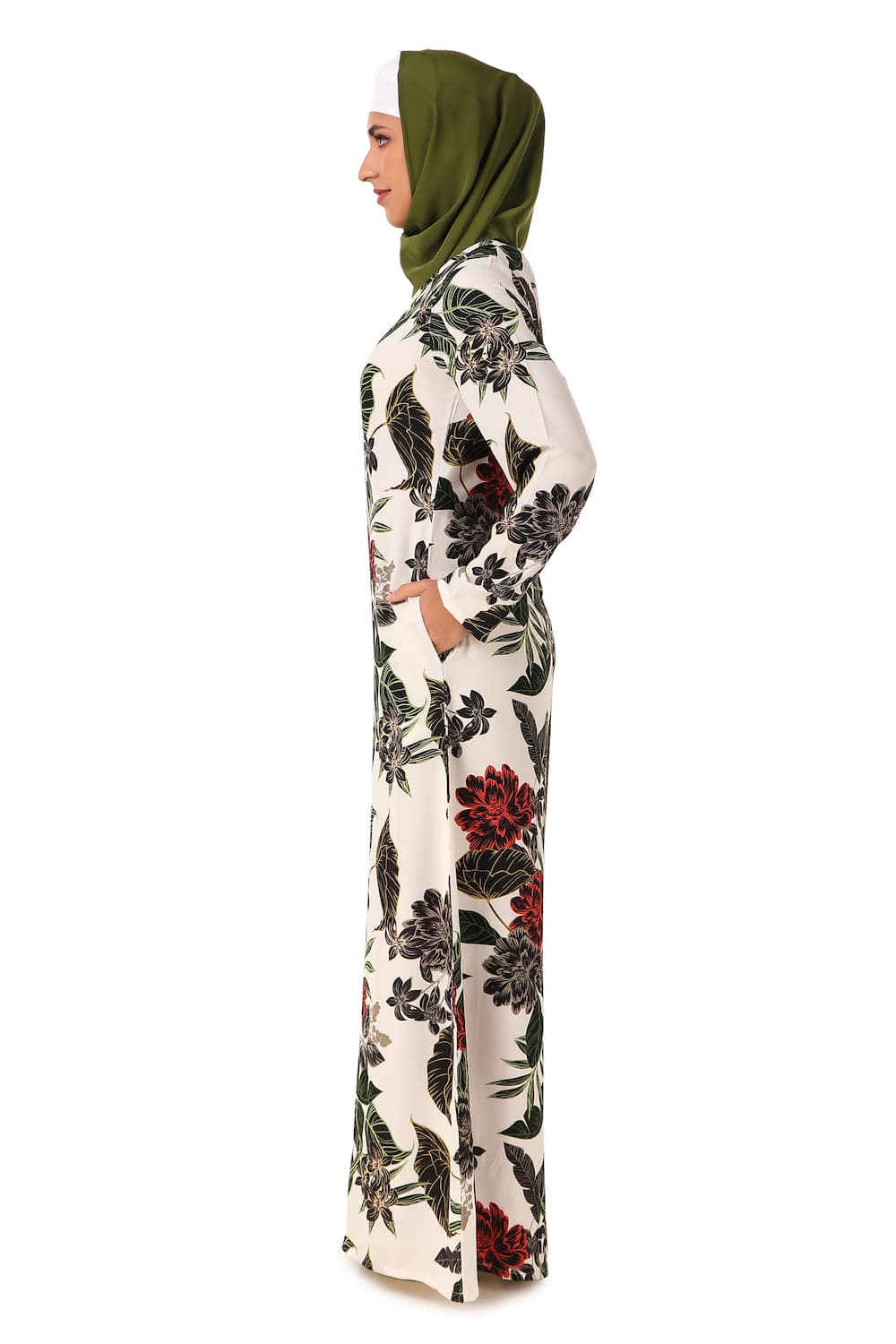 Printed Crepe Abaya AYP-439