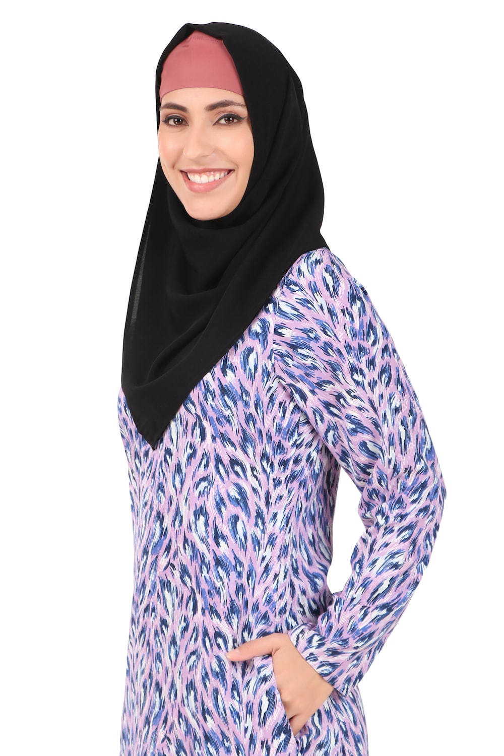 Printed Crepe Abaya AYP-442