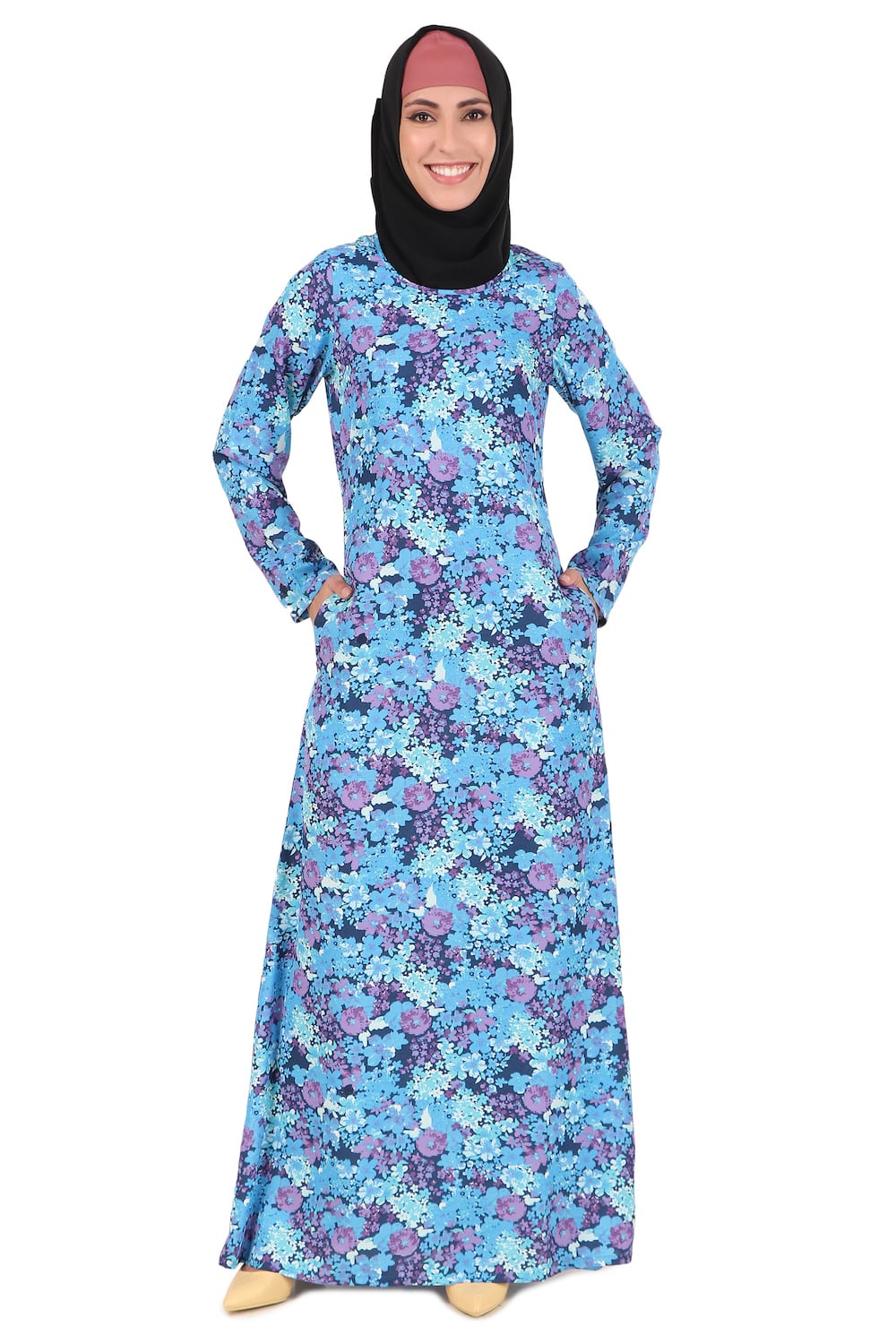 Printed Crepe Abaya AYP-443