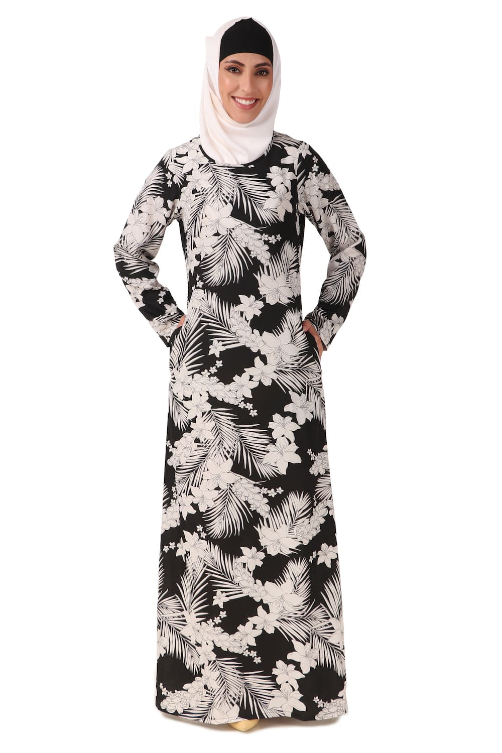 Printed Crepe Abaya AYP-446