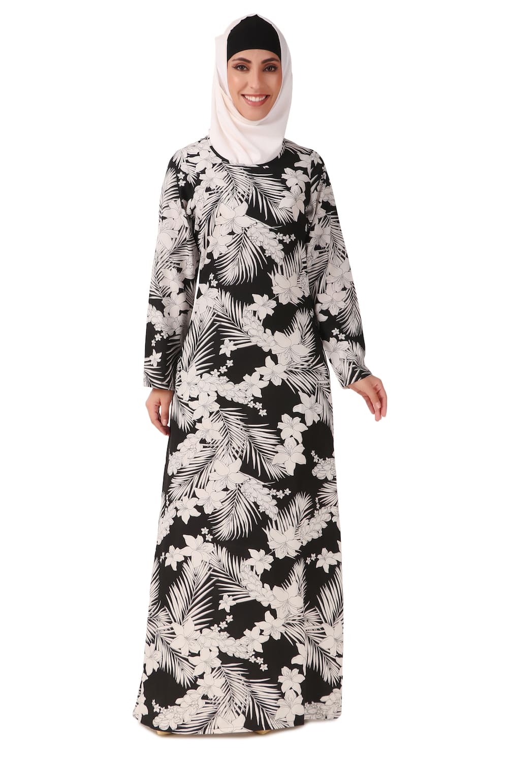 Printed Crepe Abaya AYP-446