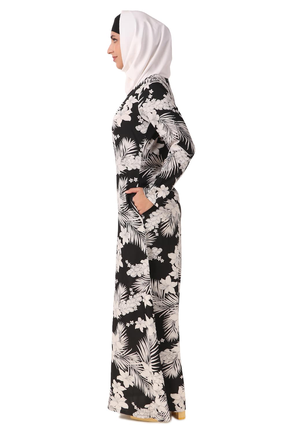 Printed Crepe Abaya AYP-446