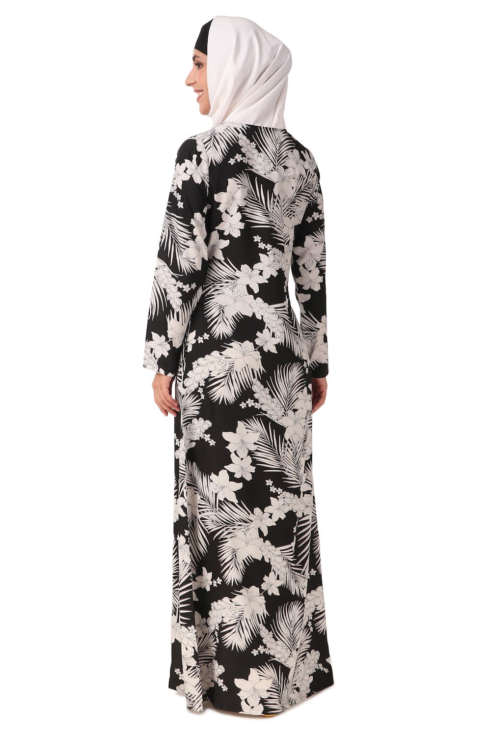 Printed Crepe Abaya AYP-446