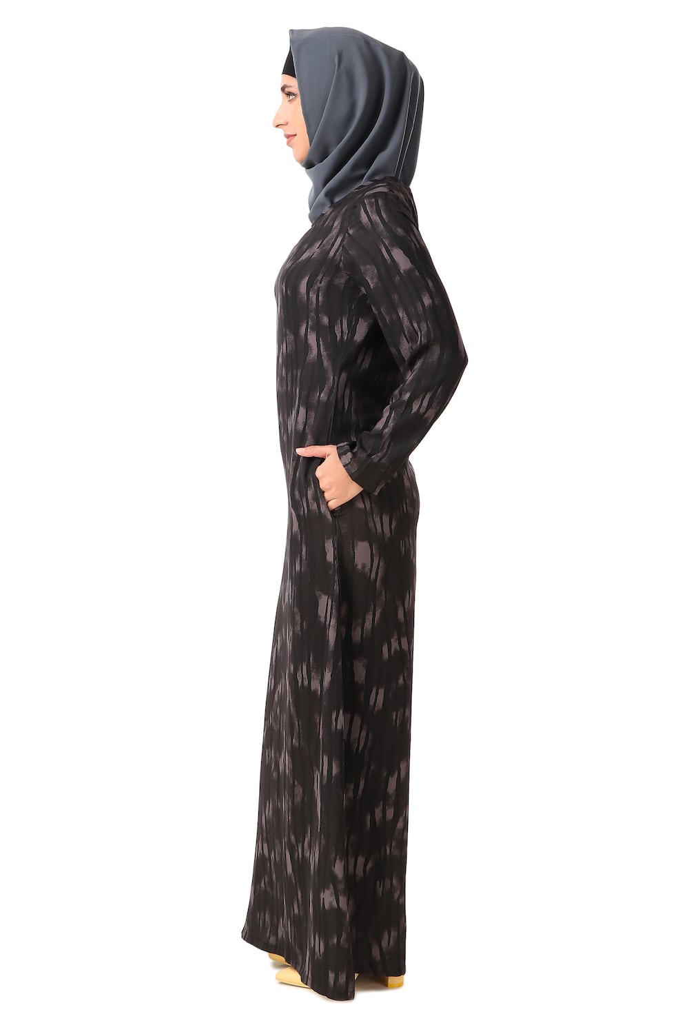 Printed Crepe Abaya AYP-448