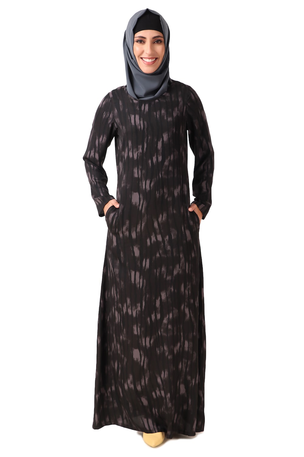 Printed Crepe Abaya AYP-448