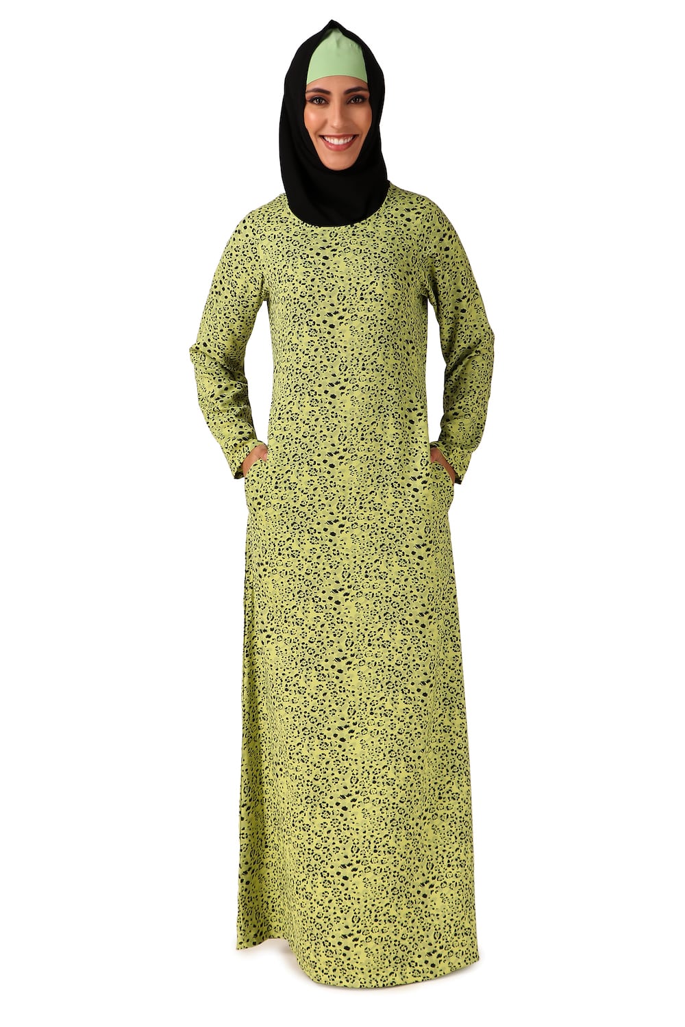 Printed Crepe Abaya AYP-449