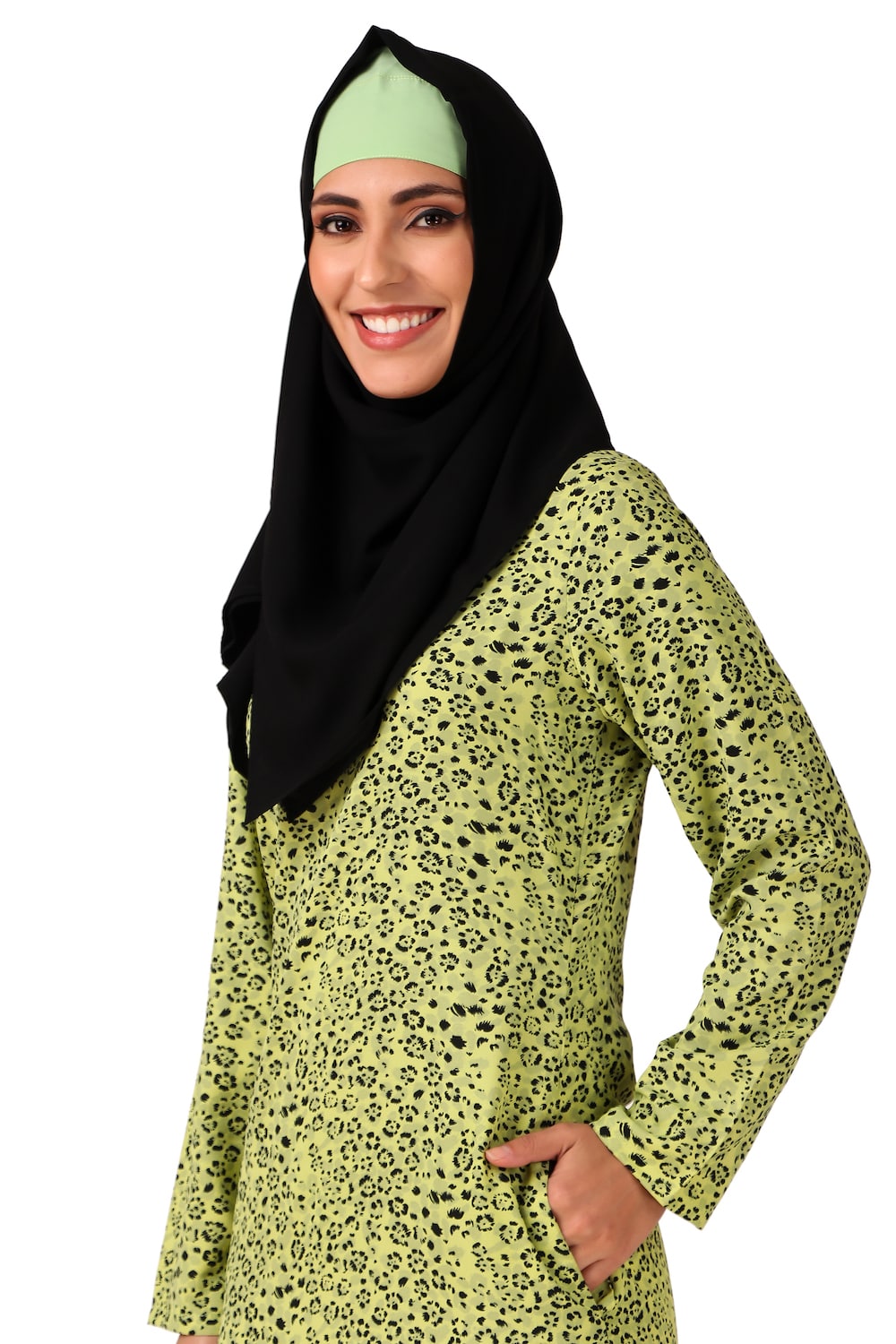 Printed Crepe Abaya AYP-449