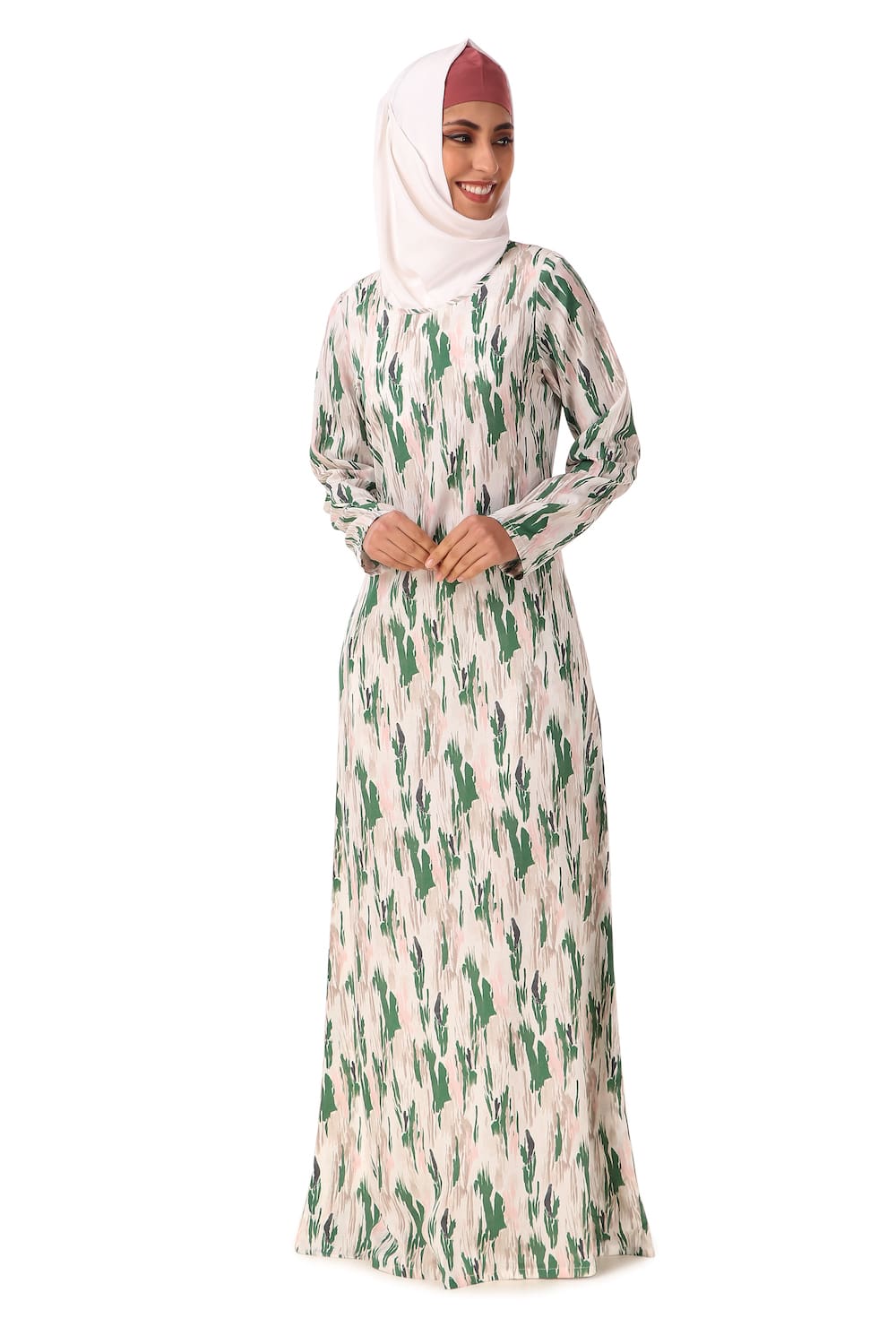 Printed Crepe Abaya AYP-451