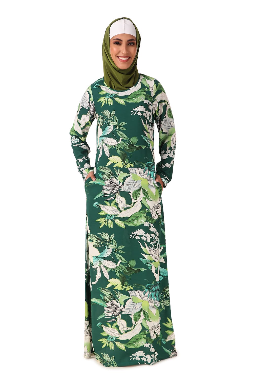 Printed Crepe Abaya AYP-452