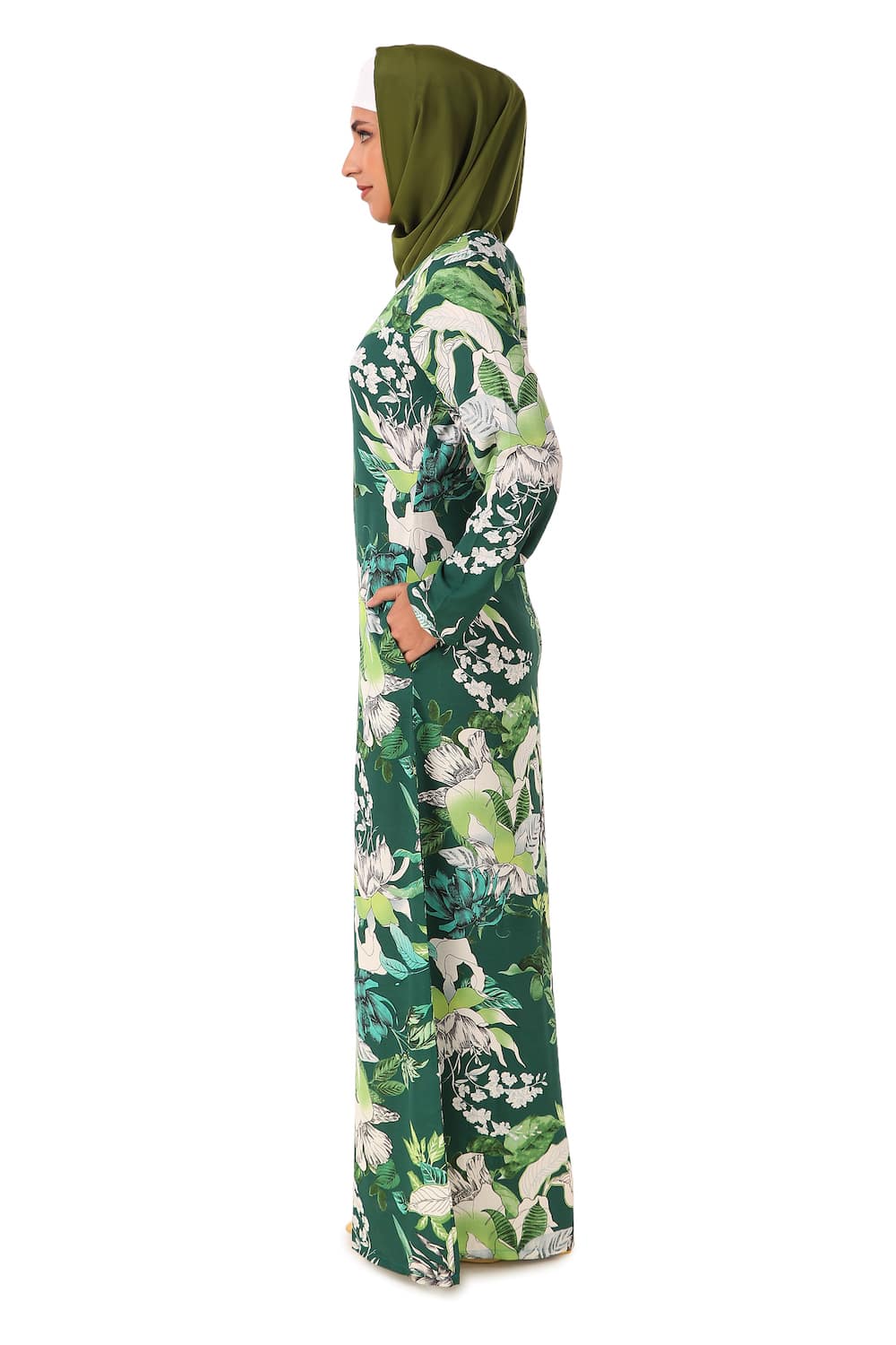 Printed Crepe Abaya AYP-452