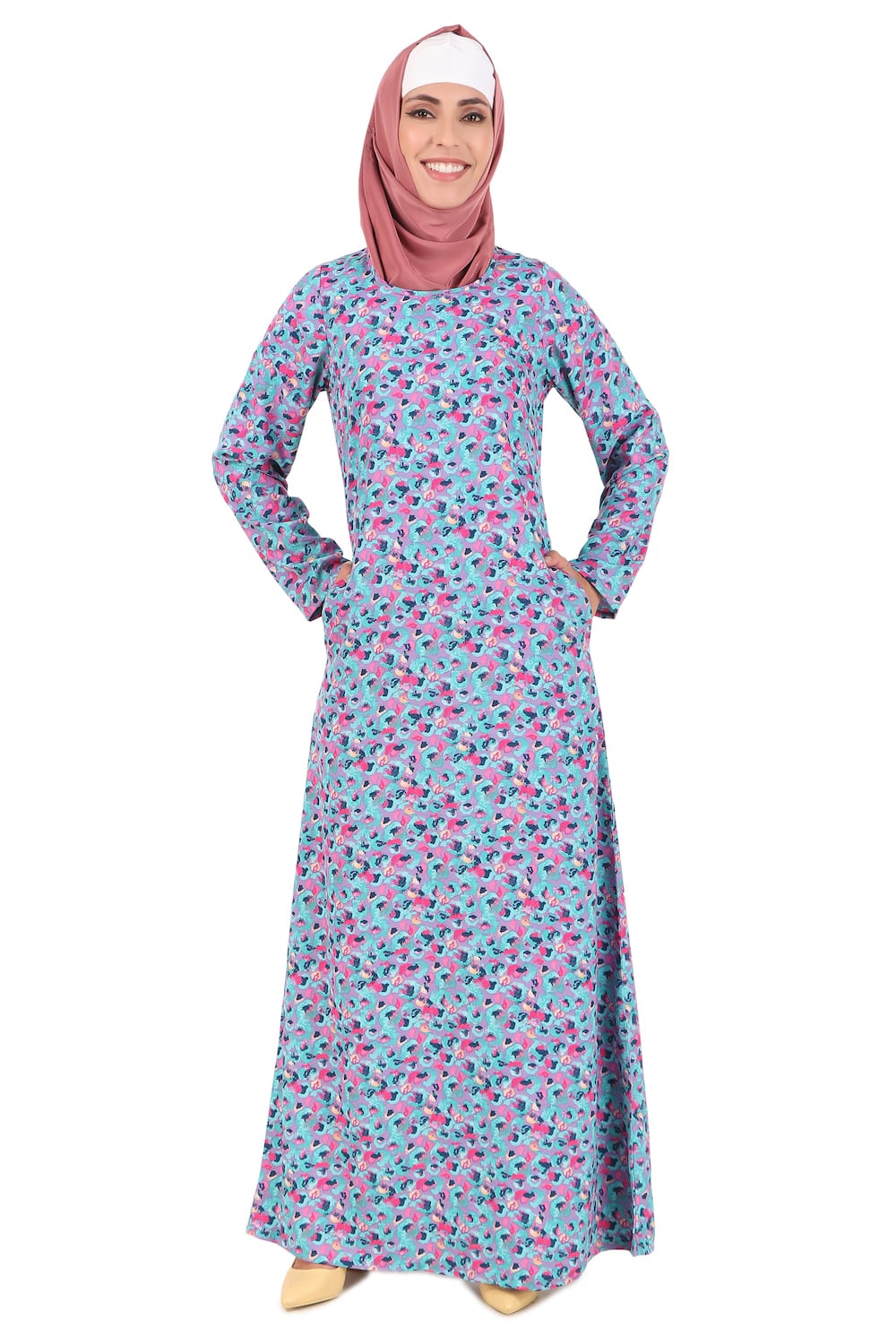 Printed Crepe Abaya AYP-454