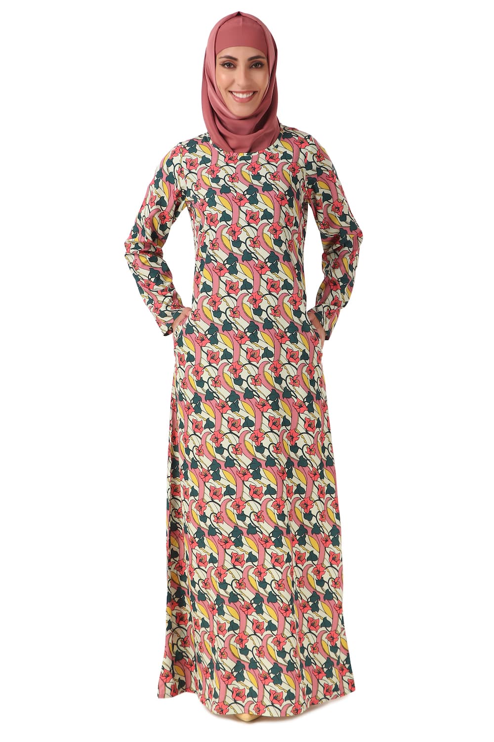 Printed Crepe Abaya AYP-455