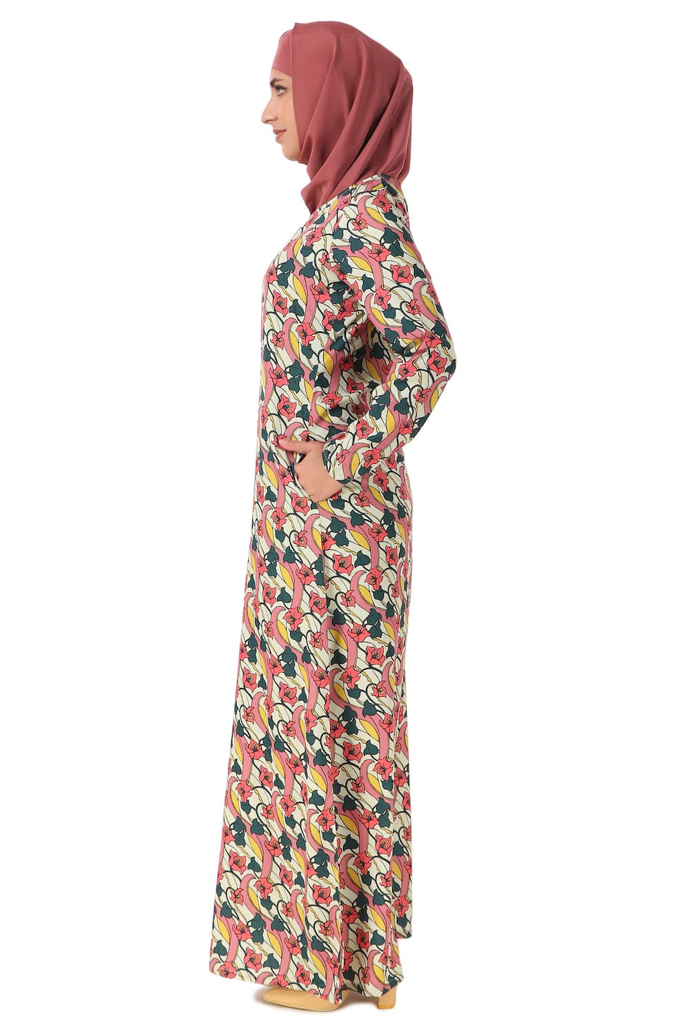 Printed Crepe Abaya AYP-455