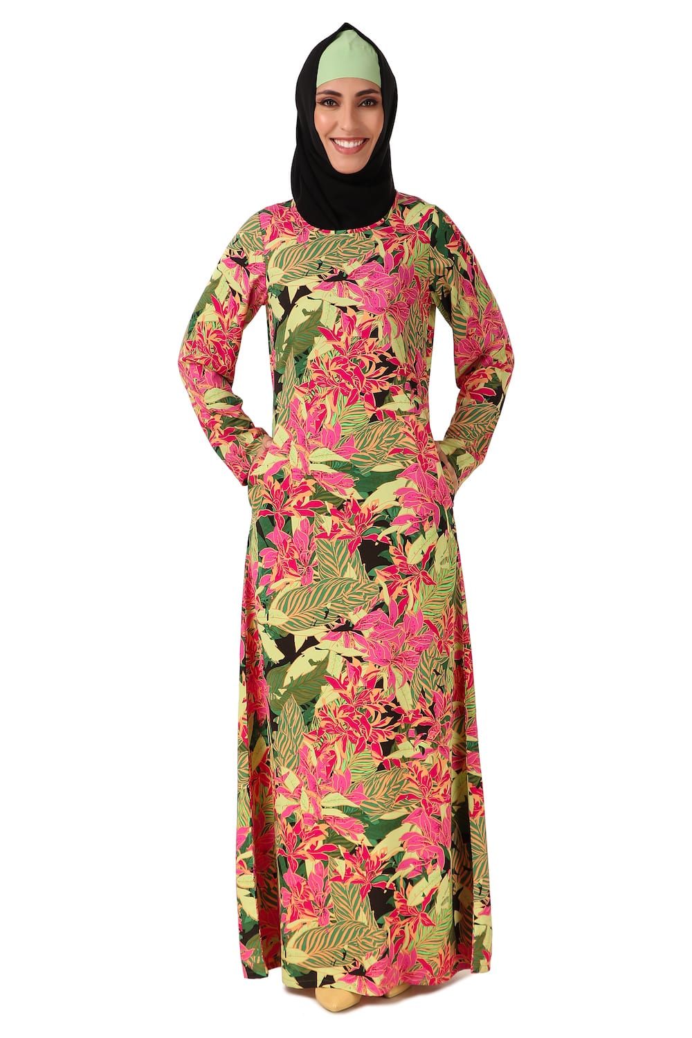 Printed Crepe Abaya AYP-462
