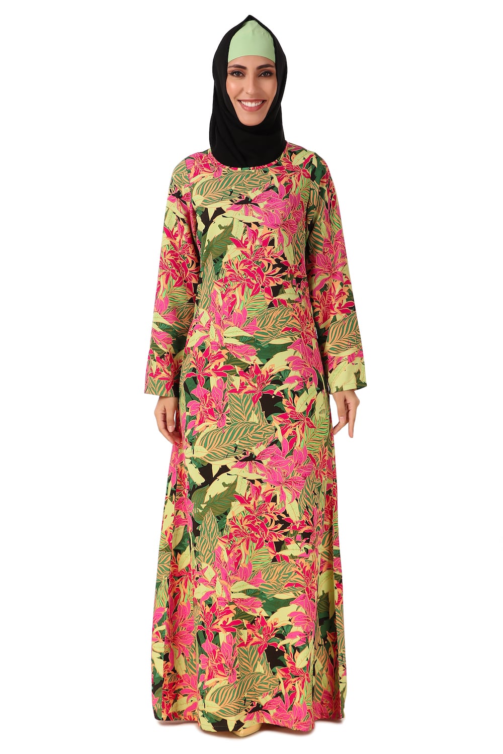 Printed Crepe Abaya AYP-462