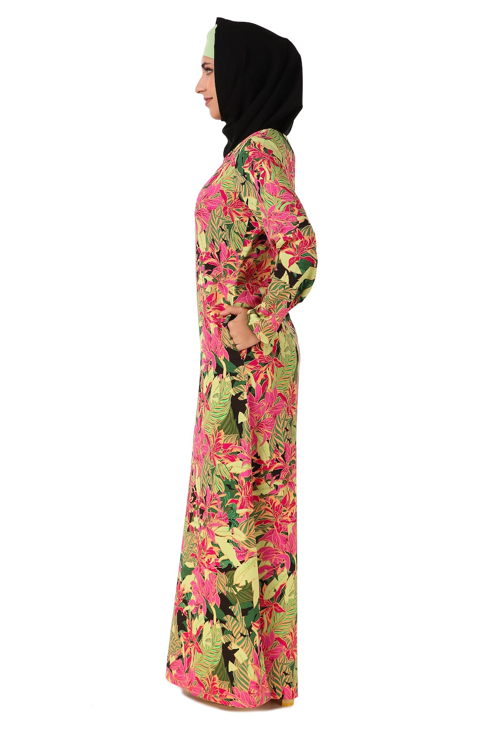 Printed Crepe Abaya AYP-462