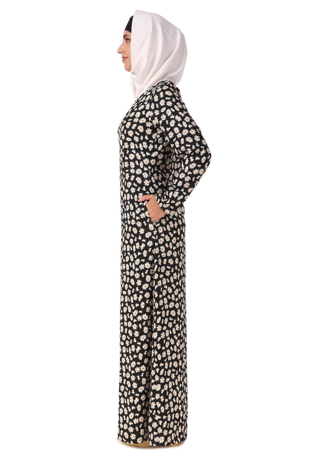 Printed Crepe Abaya AYP-463