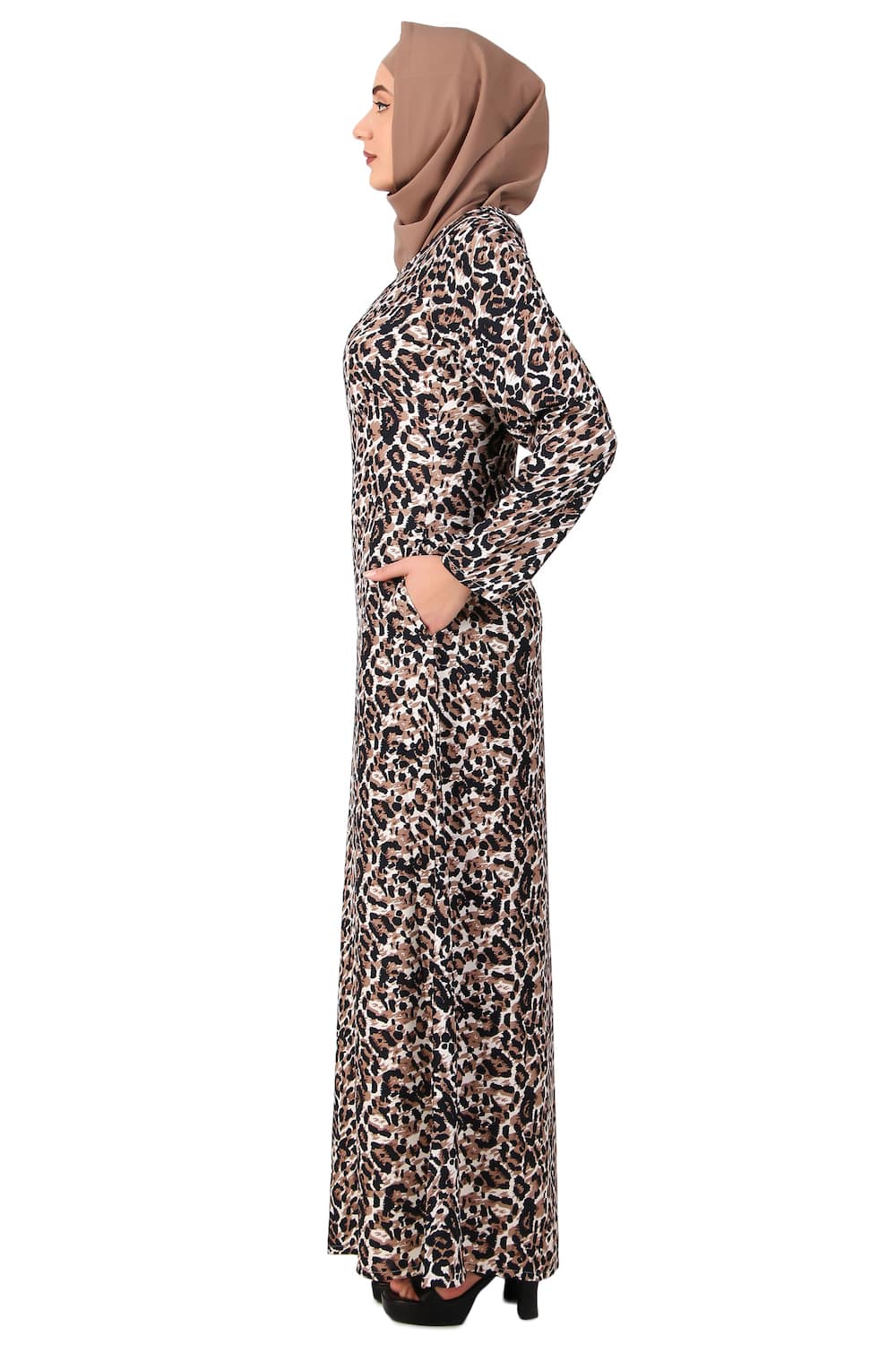 Printed Crepe Abaya AYP-465