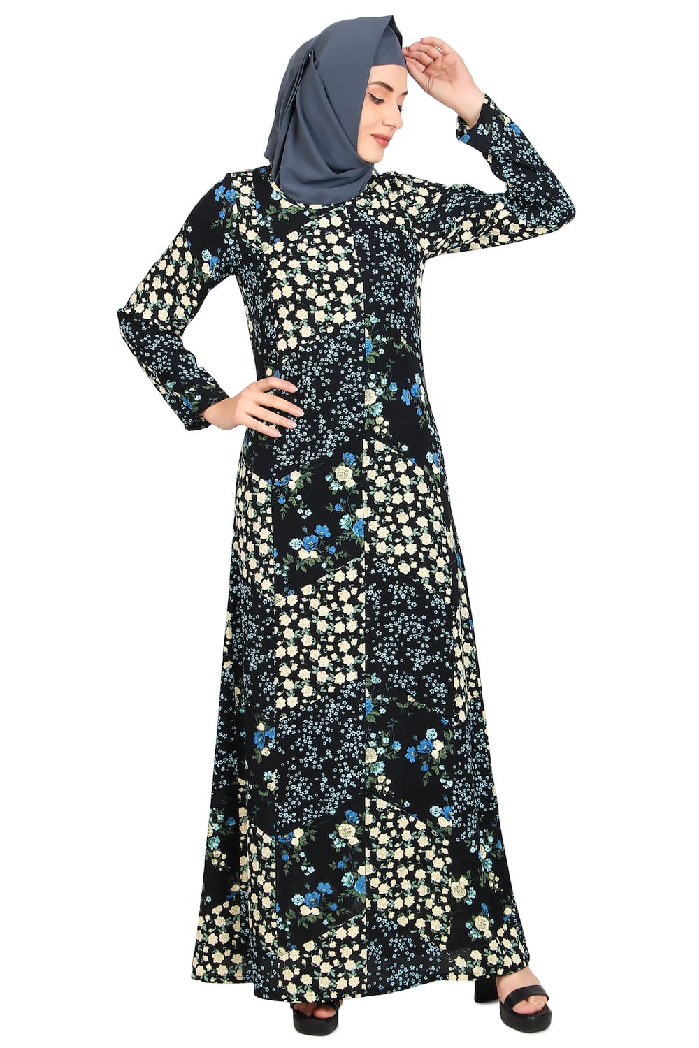 Printed Crepe Abaya AYP-468