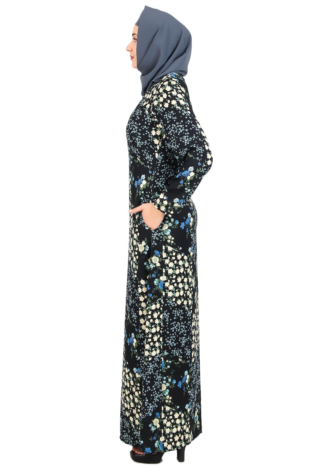 Printed Crepe Abaya AYP-468