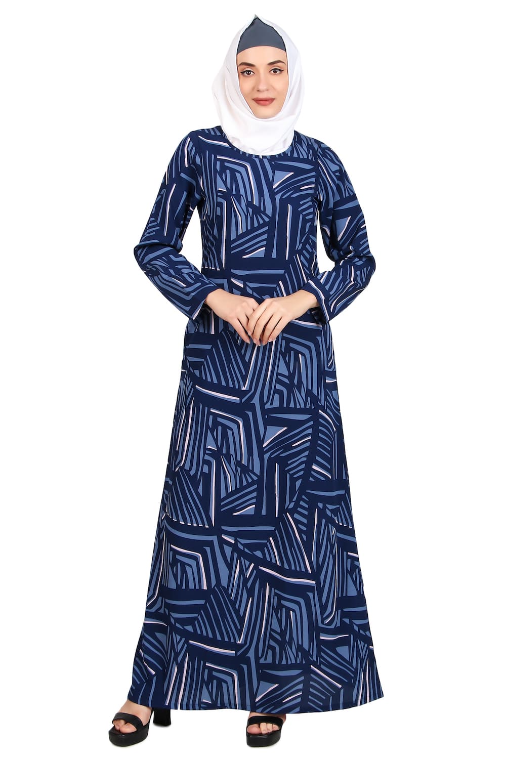Printed Crepe Abaya AYP-469