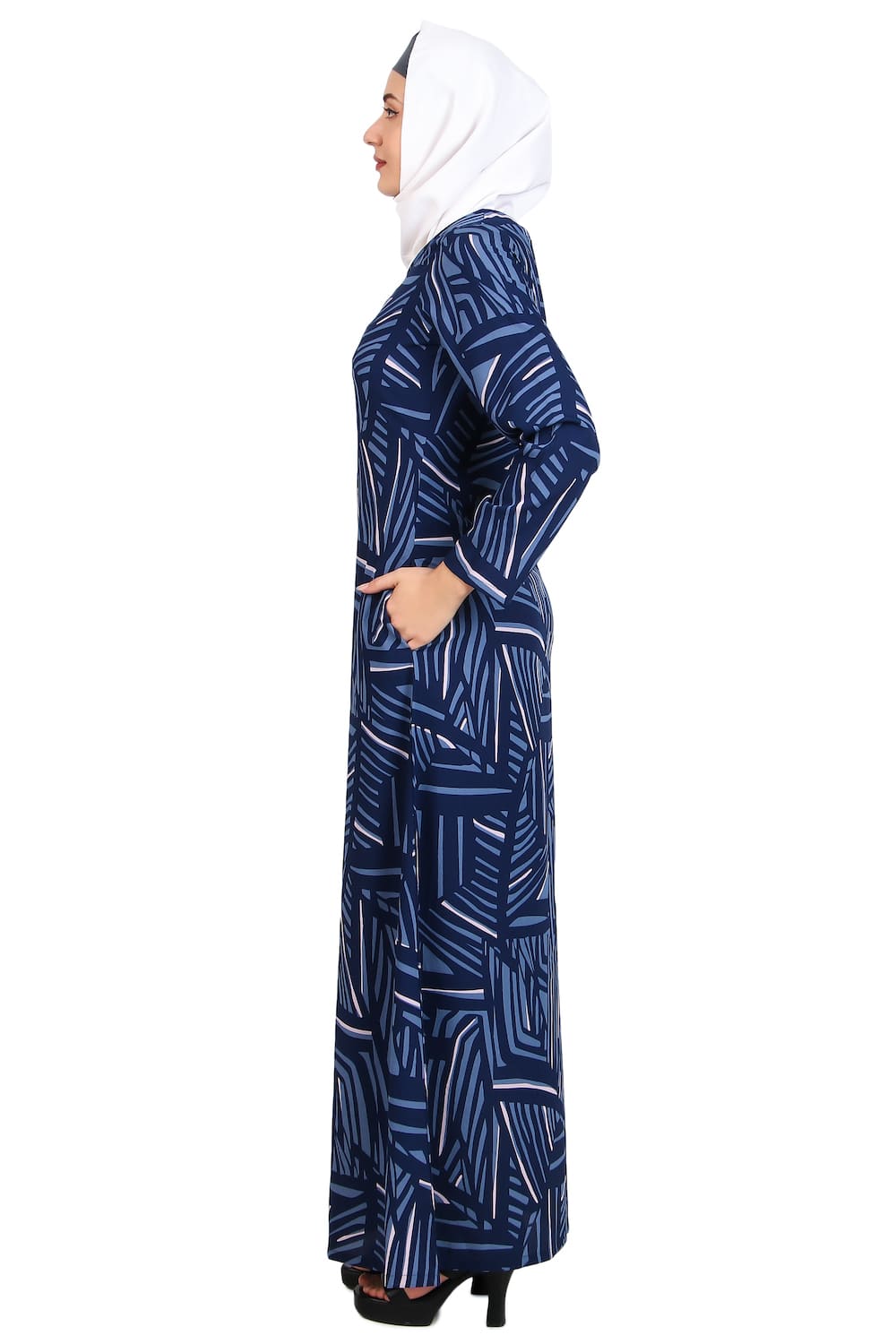 Printed Crepe Abaya AYP-469